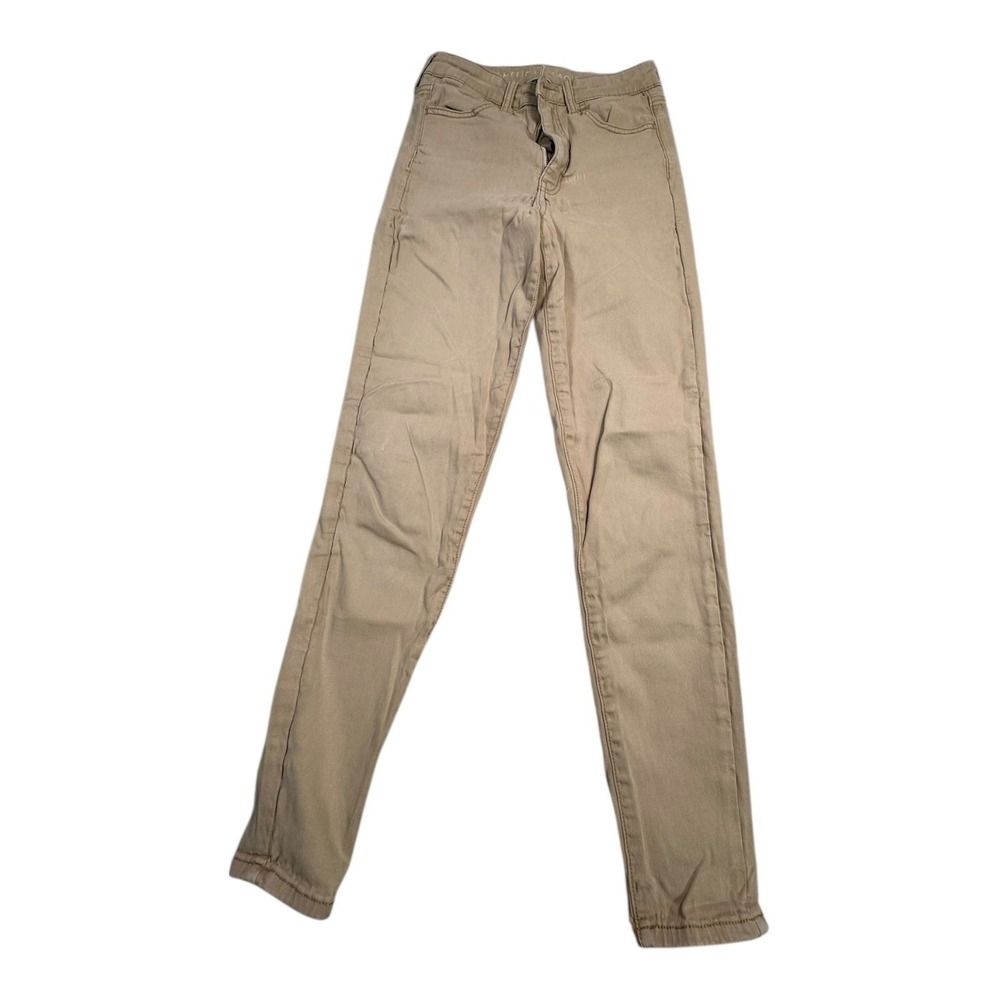 American Eagle Outfitters Women Super Stretch Khaki Skinny Jeans Size 2